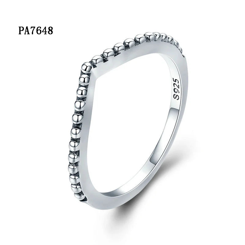 925 Sterling Silver Water Droplet Clear CZ Finger Rings for Women Wedding Engagement Jewelry Girlfriend Gift PA7649