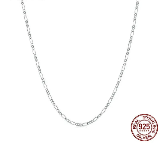 925 Sterling Silver Chain Necklace Classic Cable Chain Necklace Thin & Dainty & Sturdy Chain Necklaces 17.71 Inch